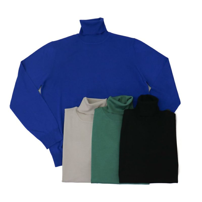 RING JACKET Napoli ハイゲージ タートルネックニット【アイボリー