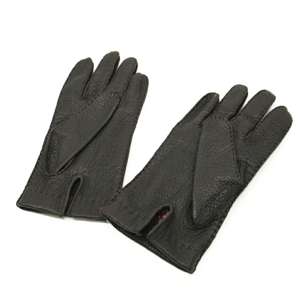 未使用 タグ付き】DENTS グローブ ペッカリーレザー ブラウン 7 1/2  