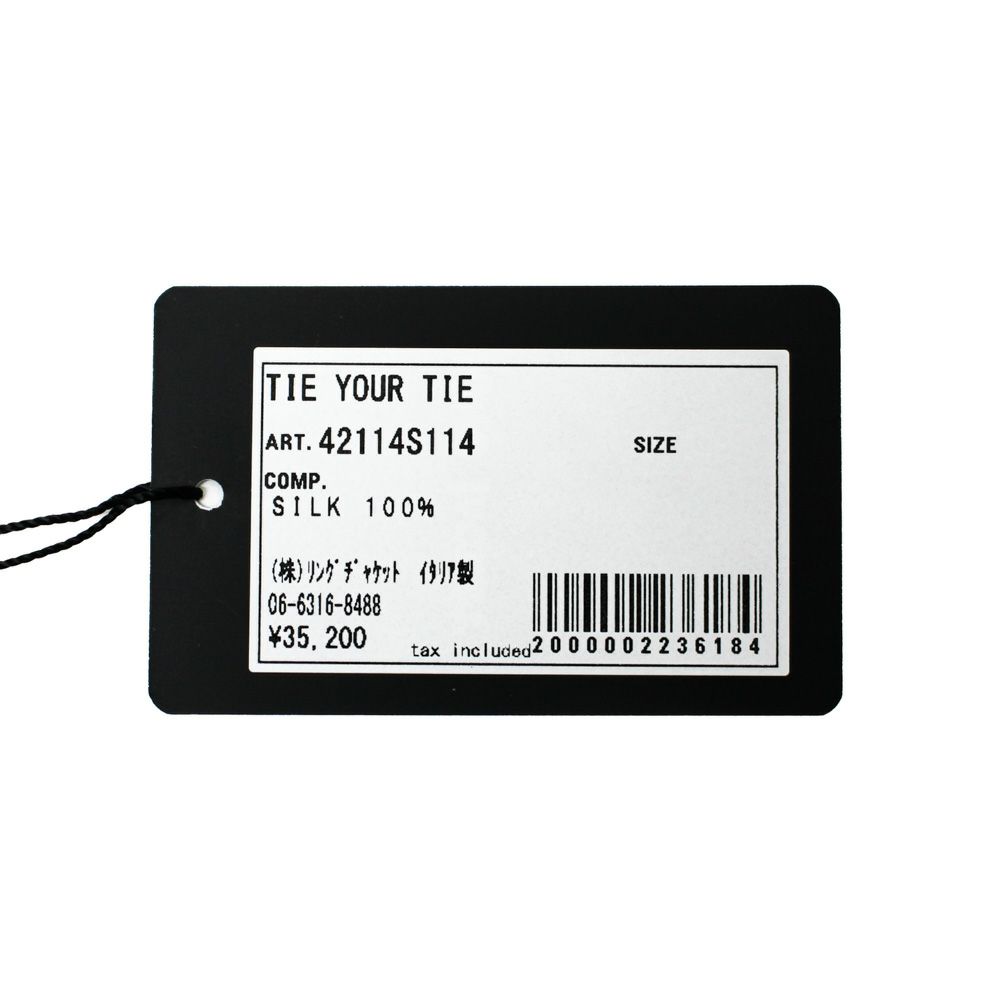 TIE YOUR TIE タイユアタイ シルクタイ セッテピエゲ | RING JACKET