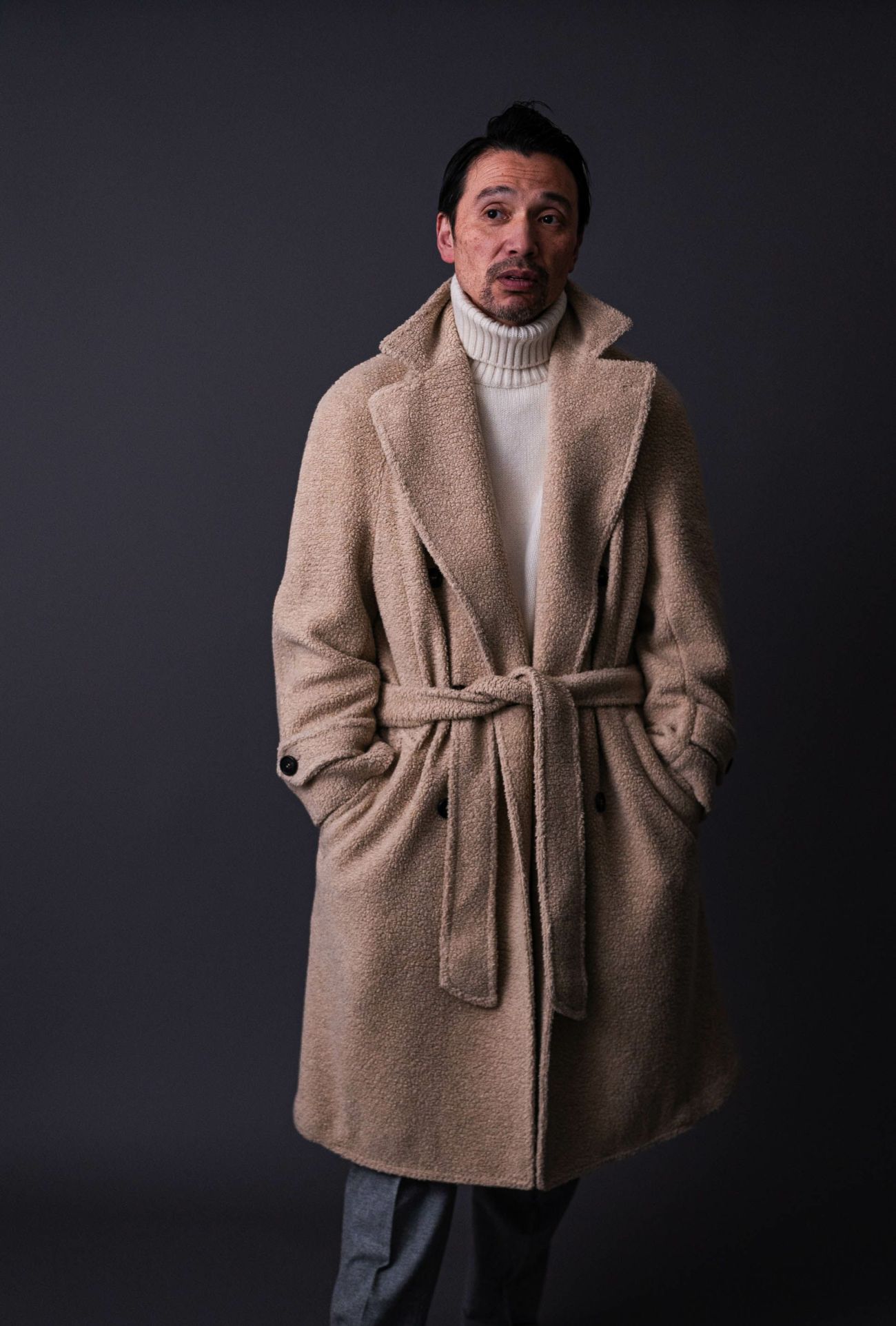 【美品】Ring Jacket ベルテッドコート ベルテッド コート ベージュ | RING JACKET MEISTER ONLINE STORE