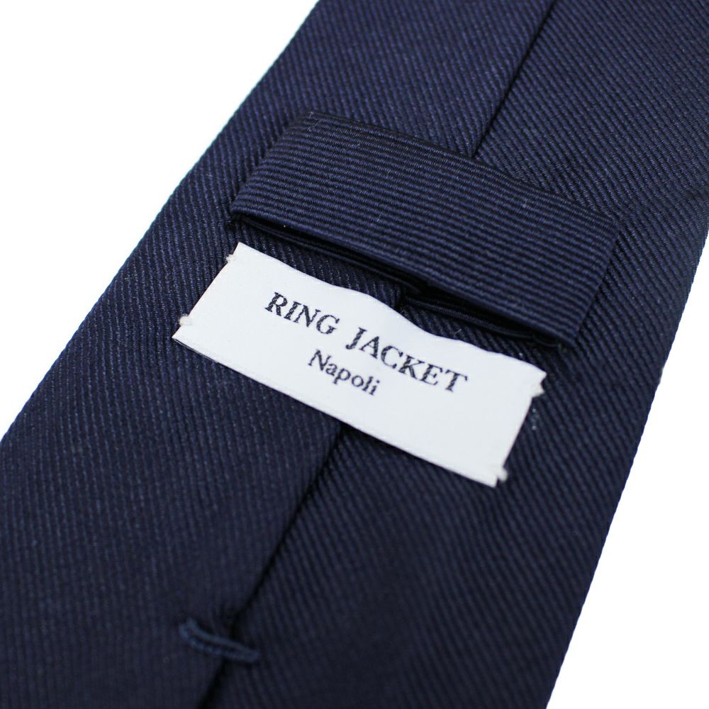 美品 Ring Jacket Napoli セッテピエゲ ネイビーソリッドタイ RING JACKET Napoli セッテピエゲ ソリッドタイ 【ネイビー