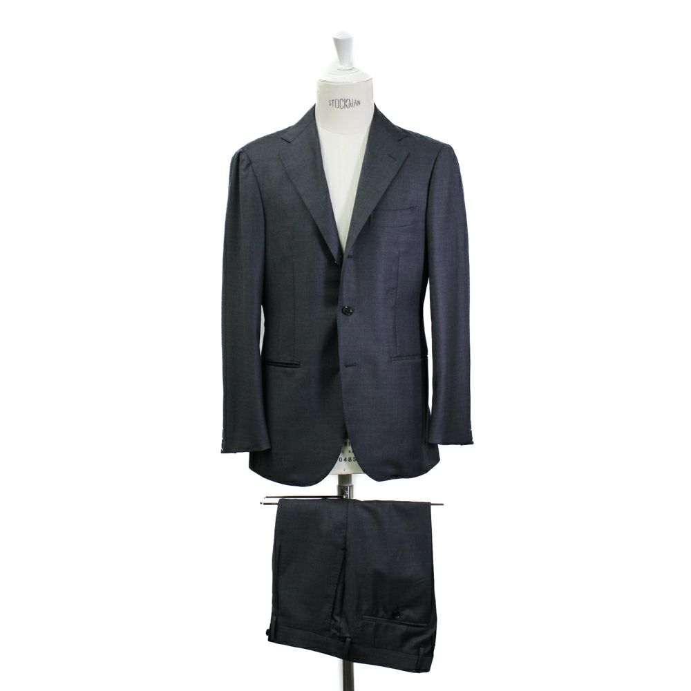 スーパーエクストラファインメリノウール チャコールグレースーツ