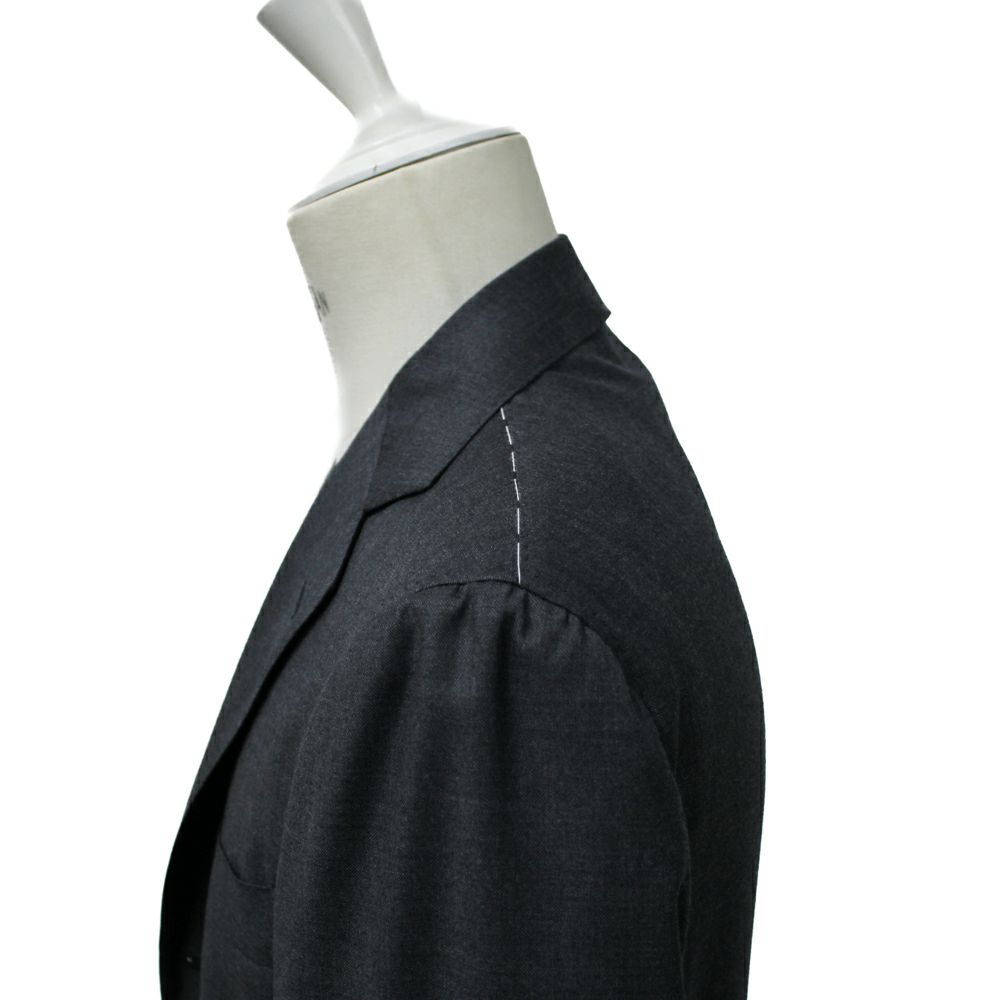 スーパーエクストラファインメリノウール チャコールグレースーツ