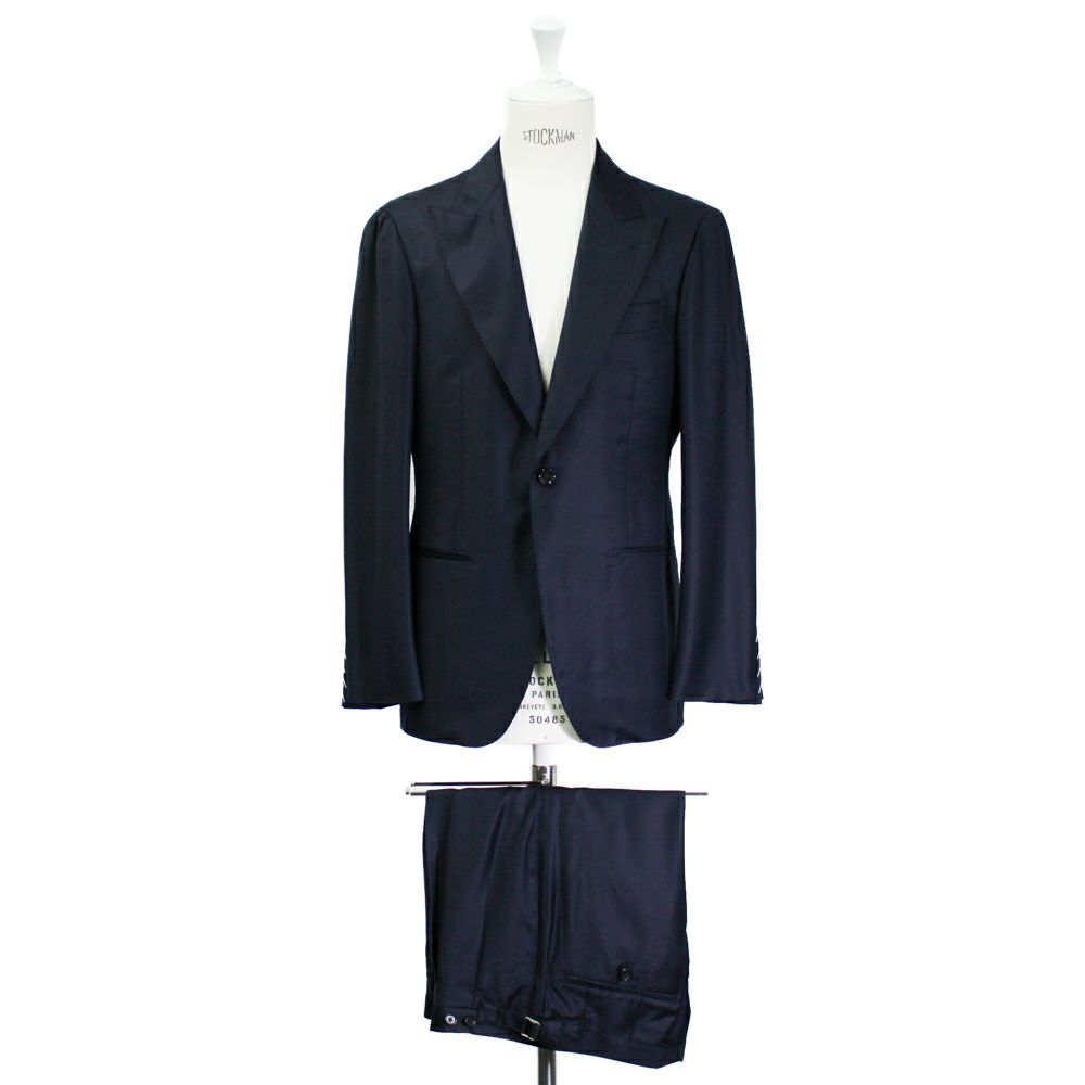 RING JACKET スラックス　46 黒 スーパー140'sウール ブラックスーツ No-296 S-178SA | RING