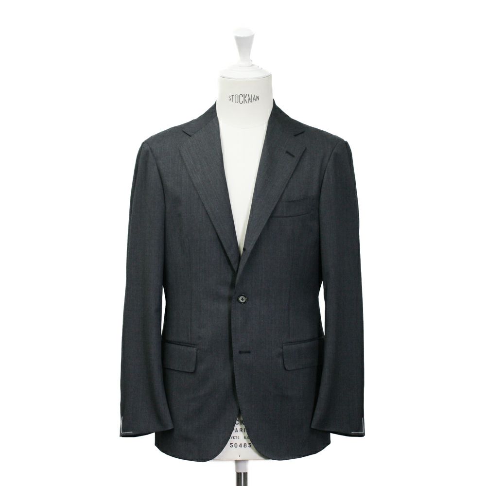 新品未使用RING JACKET ワンプリーツスラックス チャコールグレー46 スーパー110's チャコールグレースーツ | RING JACKET MEISTER