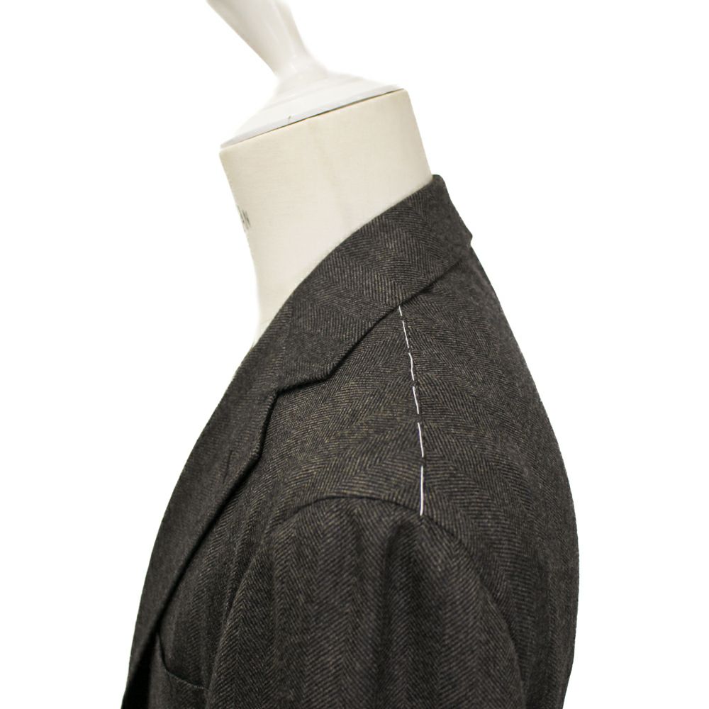 ウール＆カシミヤ ヘリンボン ブラウンジャケット No-300 | RING