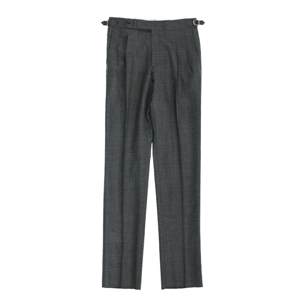 2アウトプリーツ チャコールグレートラウザーズ | RING JACKET MEISTER