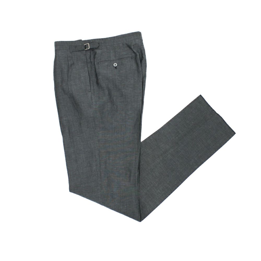 VBCトロピカルウール×リネン （ダークグレー・ネイビー）トラウザーズ