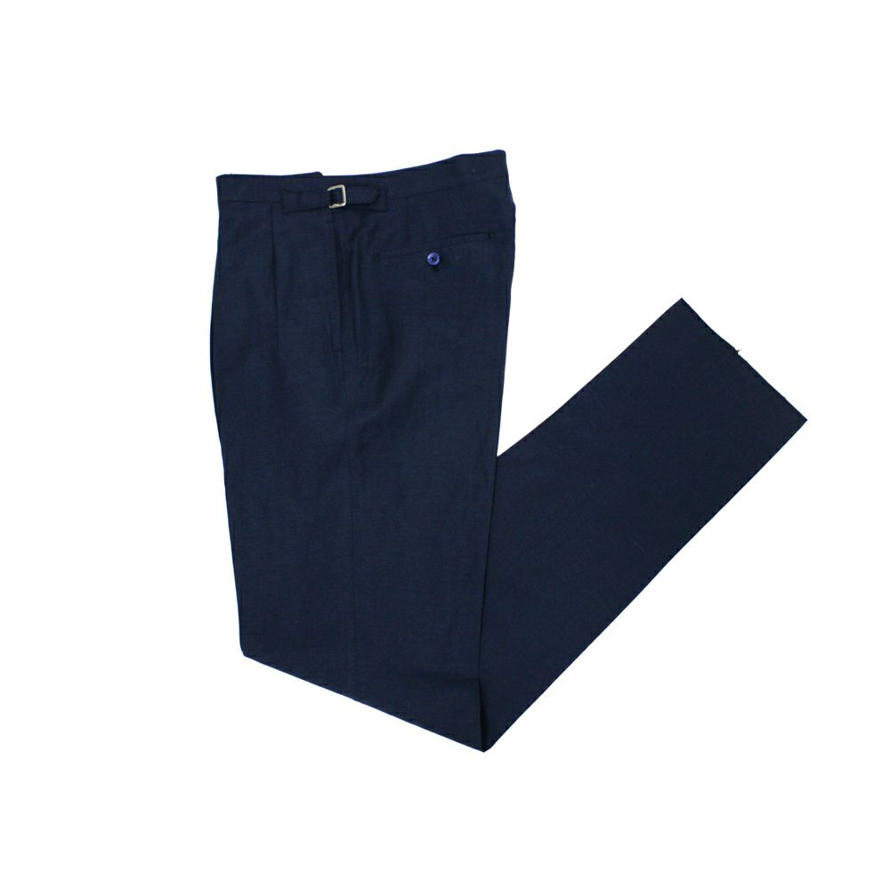 VBCトロピカルウール×リネン （ダークグレー・ネイビー）トラウザーズ